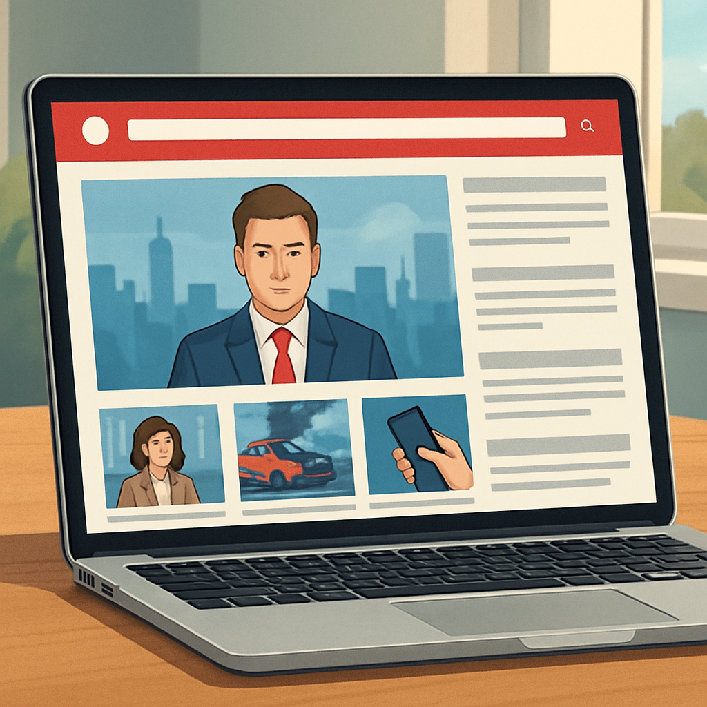 실시간 속보를 제공하는 보도 사이트 이미지