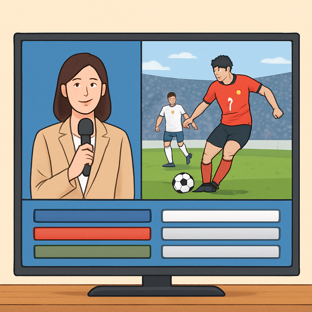 한국 축구 실시간 중계 채널 목록 이미지